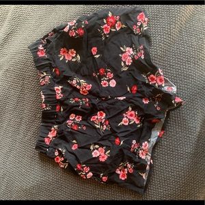 Floral, flowy shorts